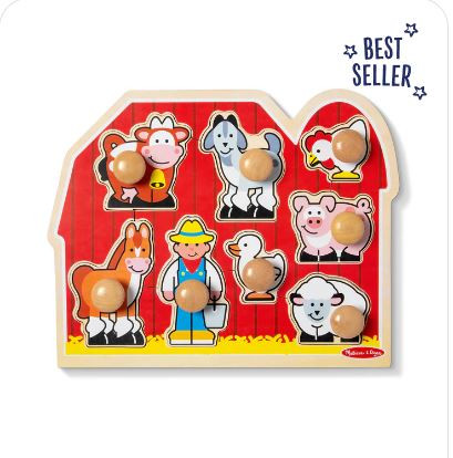 Large Farm Jumbo Knob Puzzle 8 Piece Melissa And Doug