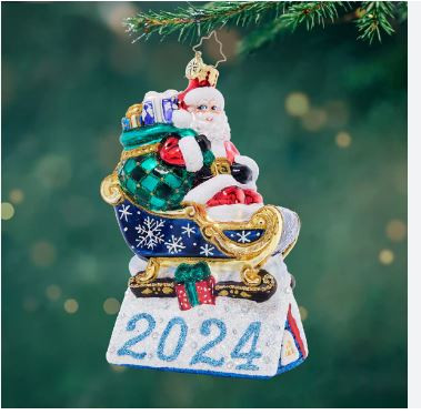 Christopher Radko Rooftop Parking Santa 2024