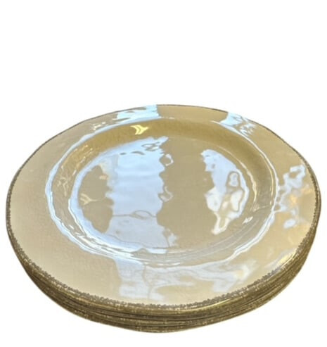 Set of 4 Dinner Plates  by Tag  White