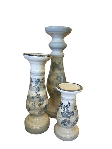 Set of 3 Candlesticks by K & K Interiors