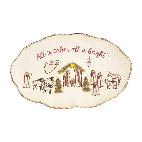Farm Nativity Platter