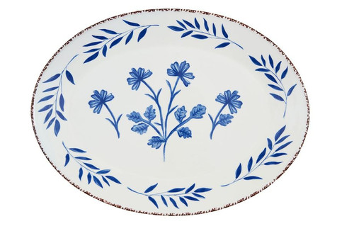 Blue Floral Platter