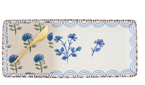 Blue Floral Hostess Set