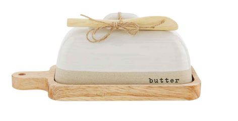 Stoneware Butter Dish Set