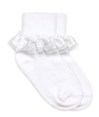 4 4.5. Shoe Jefferies Socks Stripe Lace Turn Cuff Socks