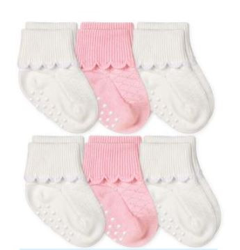 Shoe Size 0 1 Pink/White Color Socks Jefferies