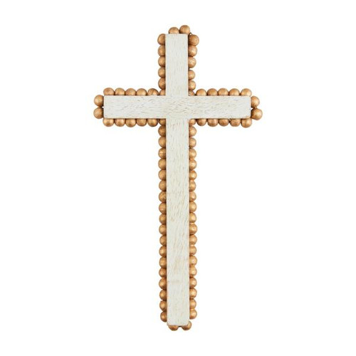 Large Gold Beaded Cross