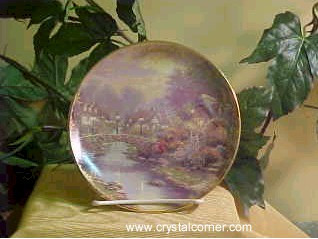 January Lamplight Bridge 15273E Bradford Exchange Plate