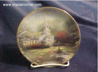 June Hometown Chapel 7995D Bradford Exchange Plate