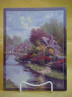 Lamplight Bridge Spring 6189A Bradford Exchange Plate