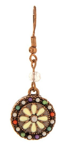 Wh Enamel Flower Earrings