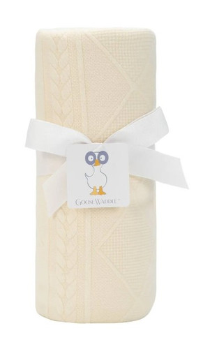 Oatmeal Knit 30 X 40 Inch Baby Blanket Goosewaddle