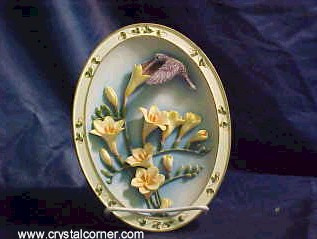 A Blue-Throated With Freesia A