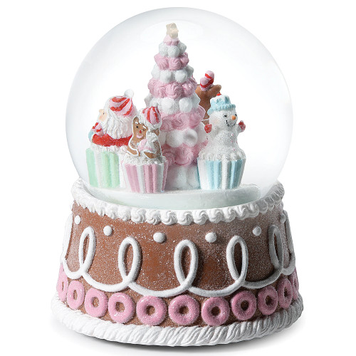 5.5"H Gingerbread Snow Globe