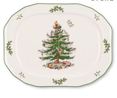 Christmas Tree Sculptured Rectangular Platter