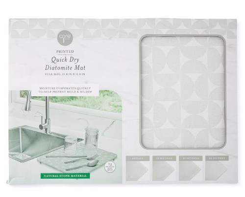 Core Home Kitchen Geo - Printed Diatomite Drying Mat