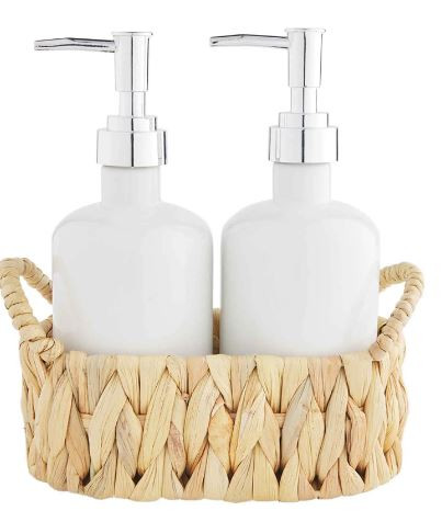 Mud Pie Gifts - Water Hyacinth Soap Pump  Set