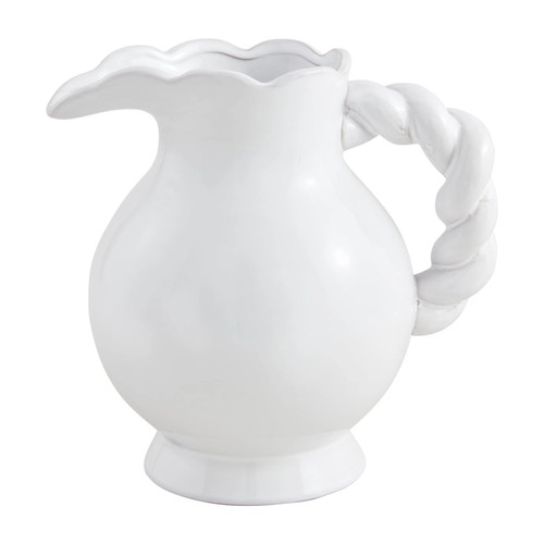 Mud Pie Gifts - Twisted Handle Ceramic Pitcher