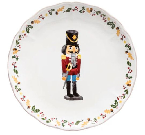 Nutcracker Christmas Dinnerware Round Salad Plate