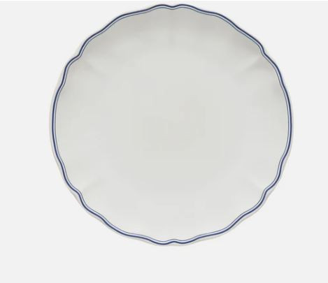 Vila White & Blue Filet Dinner PlatE