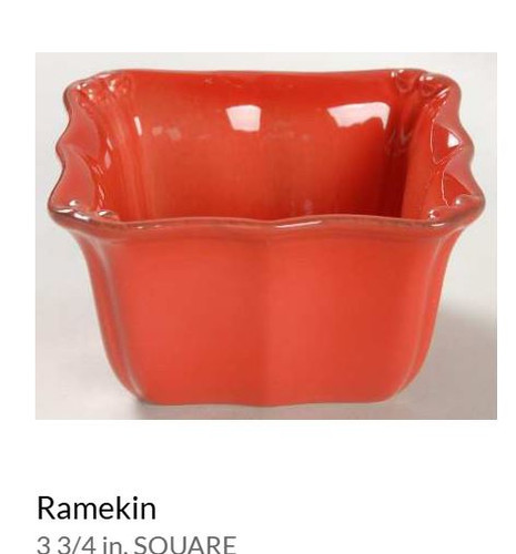 Vintage Port Red Square Ramkin - Casafina