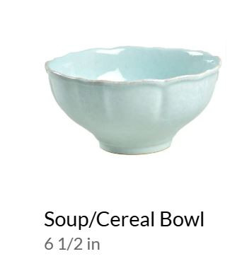 Impressions Robin Egg Blue Round Soup Cereal Bowl - Casafina