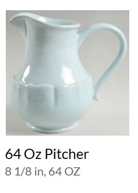 Impressions Robin Egg Blue Pitcher - Casafina