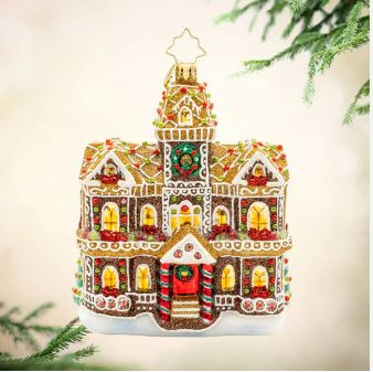 Gingerbread Manor European Glass Ornaments Christopher Radko