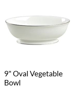 Floral Veil Oval Vegetable or Serving Bowl