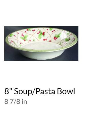 Holiday Gathering-Holiday Trellis Pasta Bowl