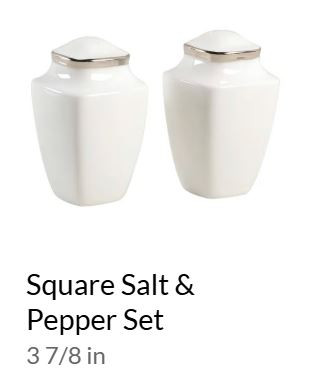 Solitaire White Salt and Pepper Shaker