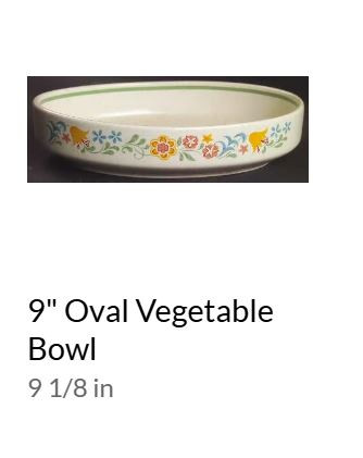 Quakertown Oval Vegetable Bowl