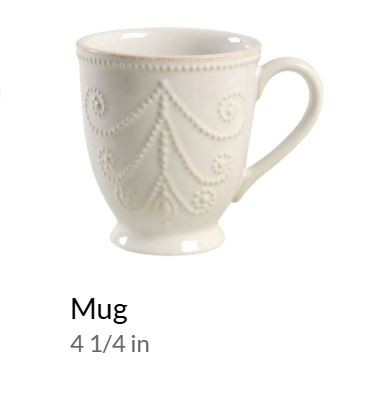 French Perle White Mug
