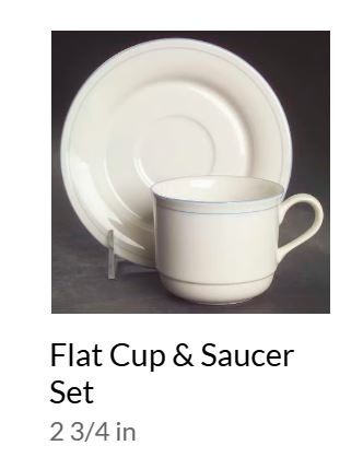 Sky Blue Pinstripes Cup and Saucer
