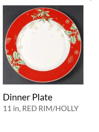 Treasured Traditions Red Dinner Plate