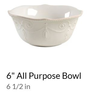French Perle Groove White All Purpose Bowl