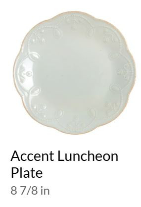 French Perle Ice Blue Luncheon Plate or Accent Plate