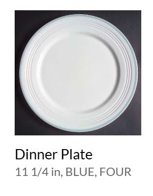 Tin Can Alley Blue 4 Circles Dinner Plate