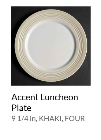 Tin Can Alley Khaki 4 Circles Luncheon Plate or Accent Plate