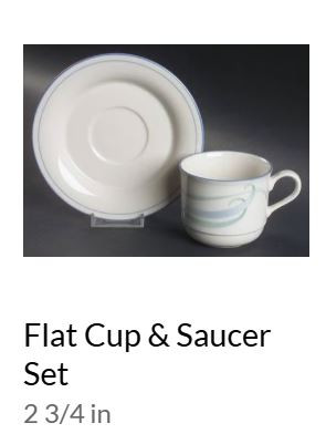 Sky Blue Brushstrokes Cup and Saucer
