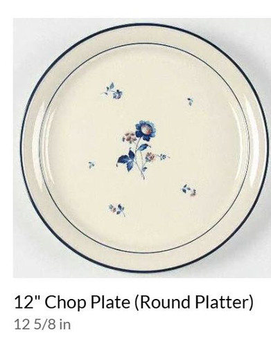 Blue Chintz Round Chop or Serving Platter