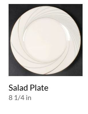 Golden Tide Round Salad Plate