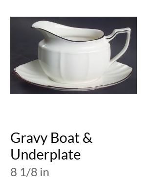 Imperial Platinum Gravy Boat and Stand