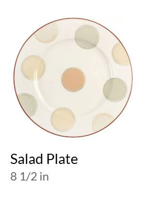 Mocha Java Round Salad Plate