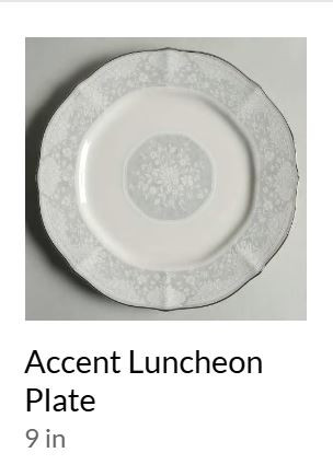 Round Luncheon Plate or Accent Plate