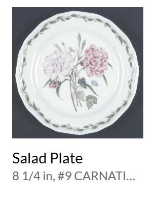 Gournet Garden Carnation Round Salad Plate