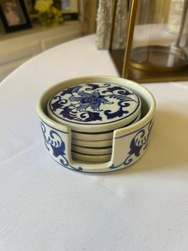BLUE WHITE COASTERS