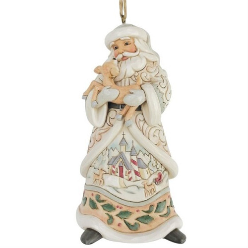 WW Santa Holding Fawn - Js  Wdlnd Santa Holding - Jim Shore Heartwood Creek