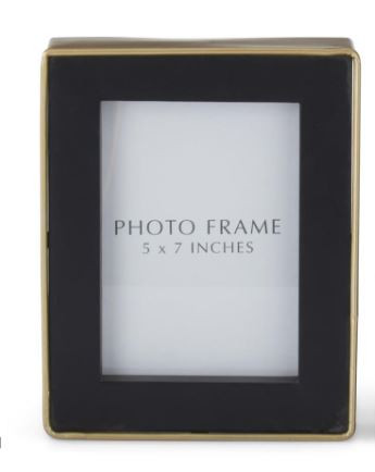 8 in Gold and Black Metal - Modern photo Frame - K and K Interiors