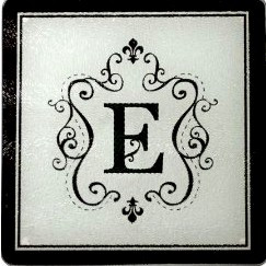 Mud Pie Gifts - Monogram Elegant Glass Trivet - Mud Pie Gifts